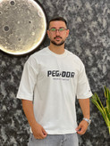 تیشرت آستین کوتاه مدل باکسی طرح pegador