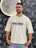 تیشرت آستین کوتاه مدل باکسی طرح pegador